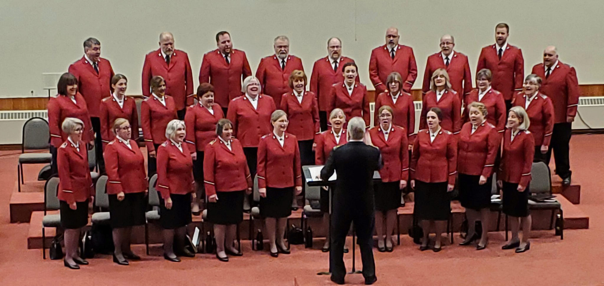 Canadian Staff Songsters and Major Len Ballantine during Ministry in Oshawa
